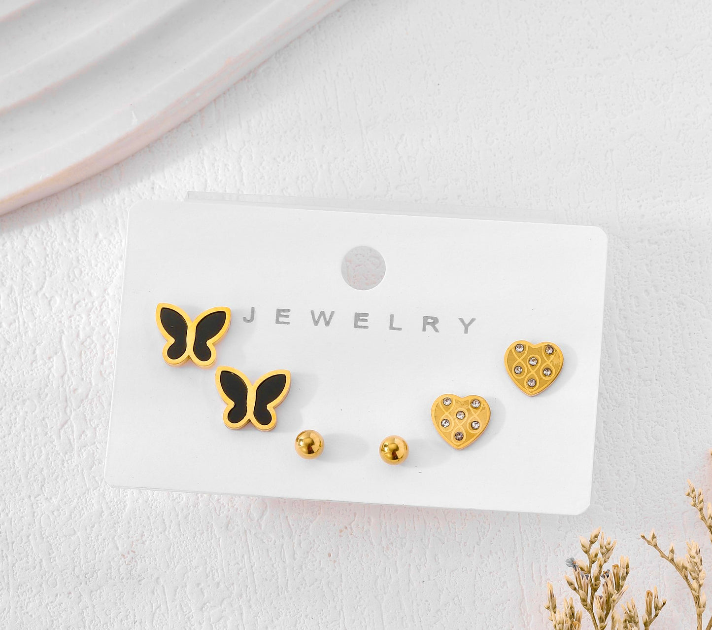 Novah Earrings set of 3 Anti Tarnish