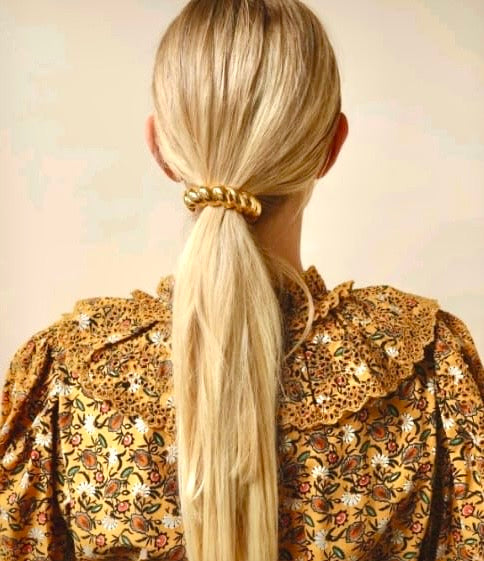 Hair tie 18k Gold Anti Tarnish