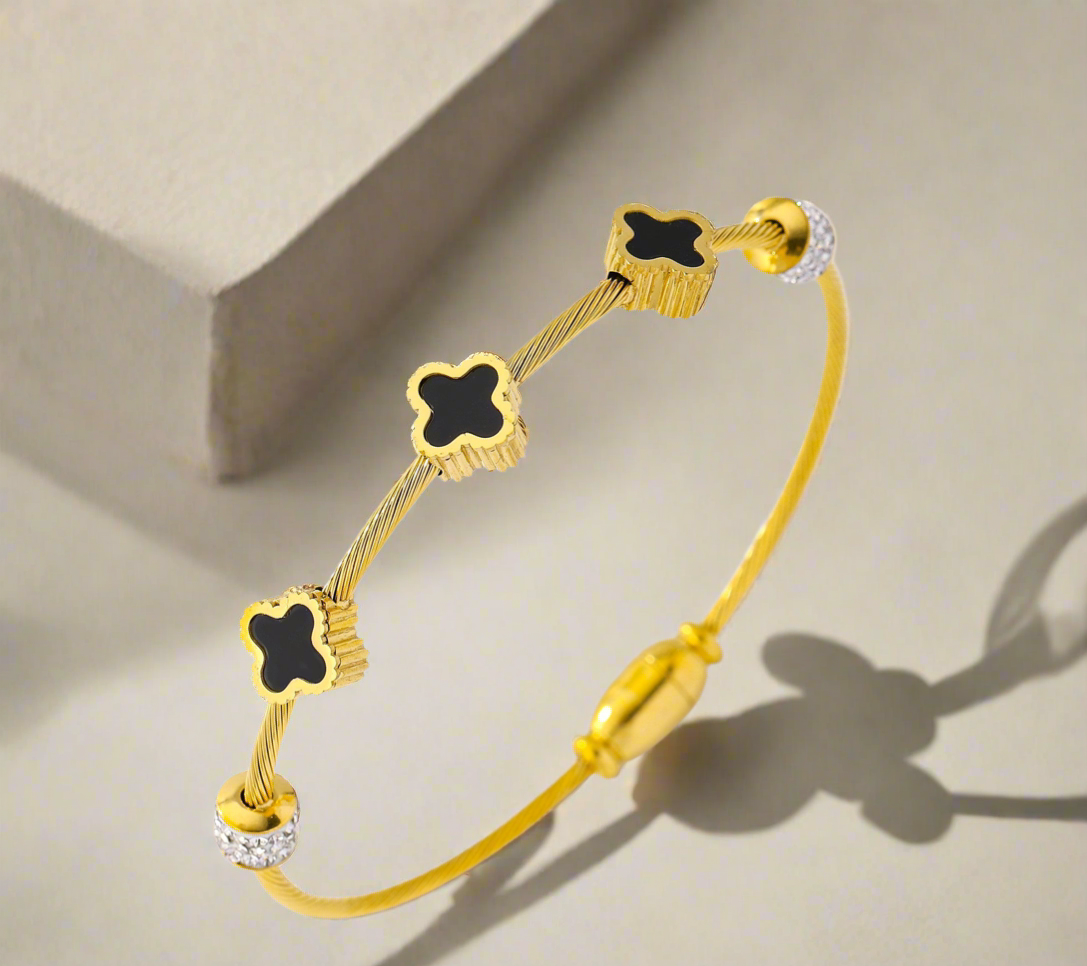 Clover 18k Gold Bracelet Anti Tarnish