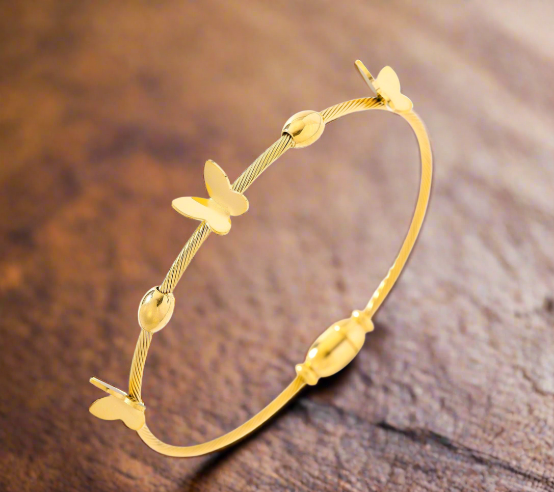 Butterfly bracelet 18k Gold Anti Tarnish