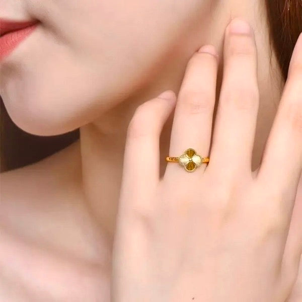 Clover Rings 18k Gold Anti Tarnish