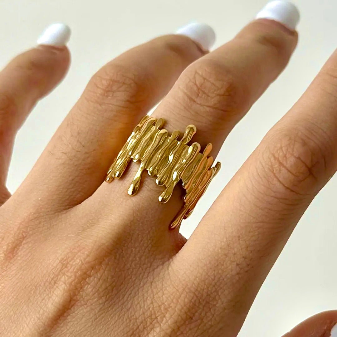 Sage 18k Gold Anti Tarnish Rings