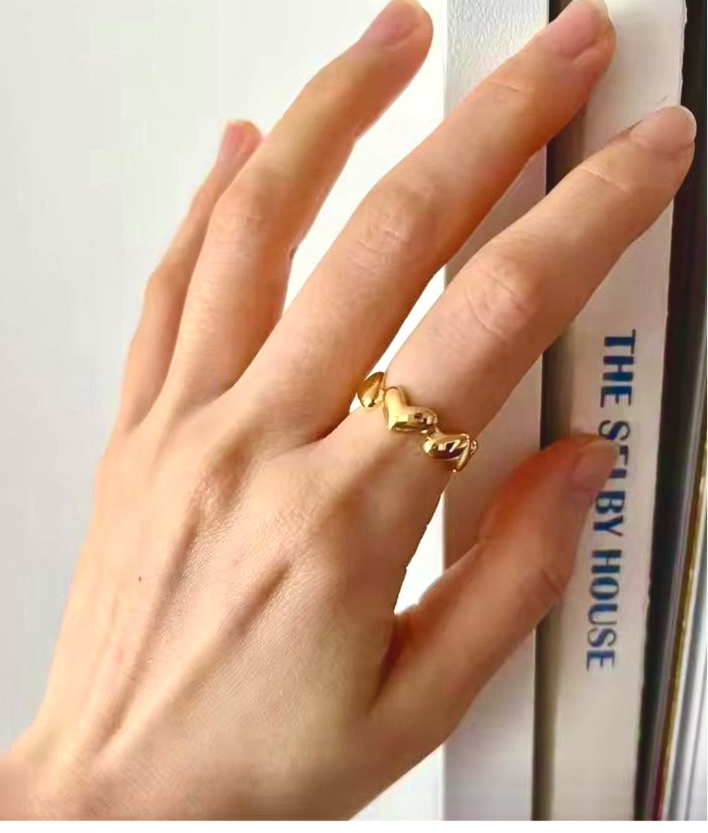 Selene Heart Rings Anti Tarnish