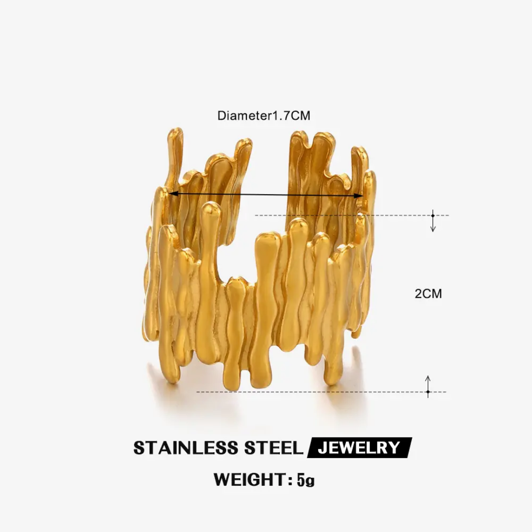 Sage 18k Gold Anti Tarnish Rings