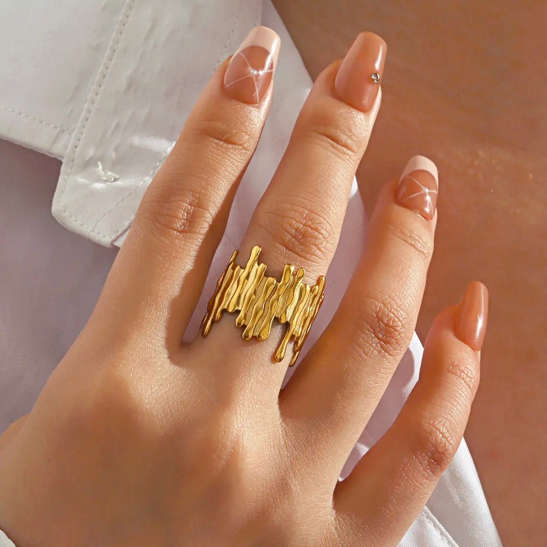 Sage 18k Gold Anti Tarnish Rings