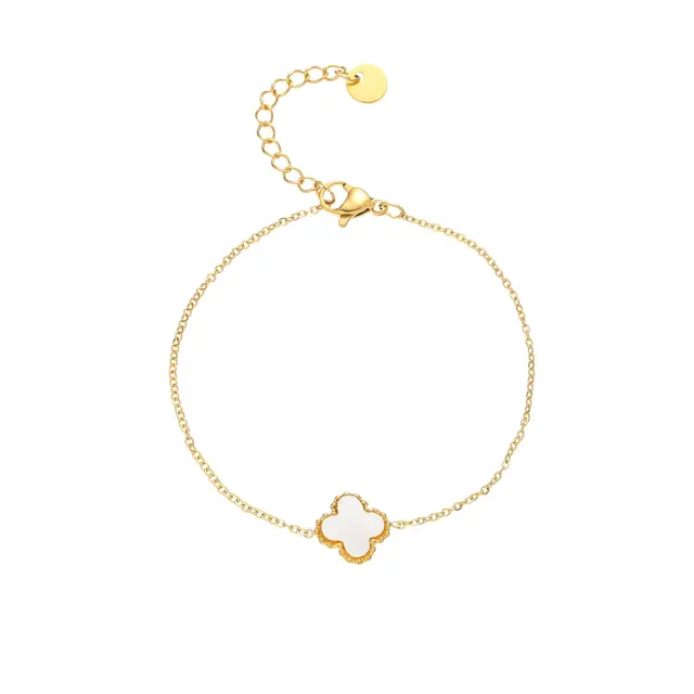 2 in 1 black & white clover Bracelet