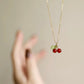 Cherry Necklace Anti Tarnish