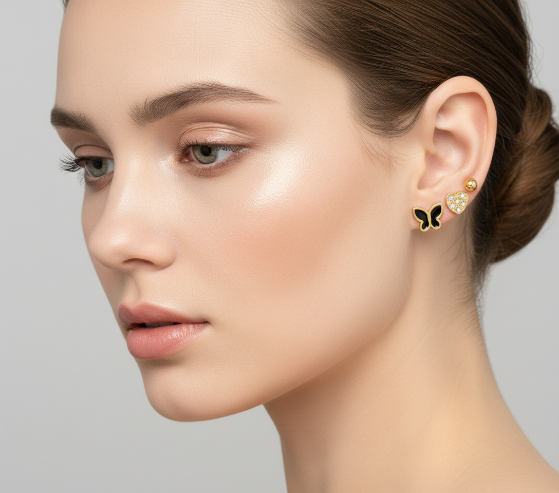 Novah Earrings set of 3 Anti Tarnish