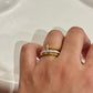 Nail embellished 18k Gold Anti Tarnish ring