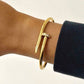 Nail embellished Bracelet 18k Gold Anti Tarnish