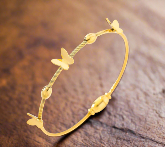 Butterfly bracelet 18k Gold Anti Tarnish