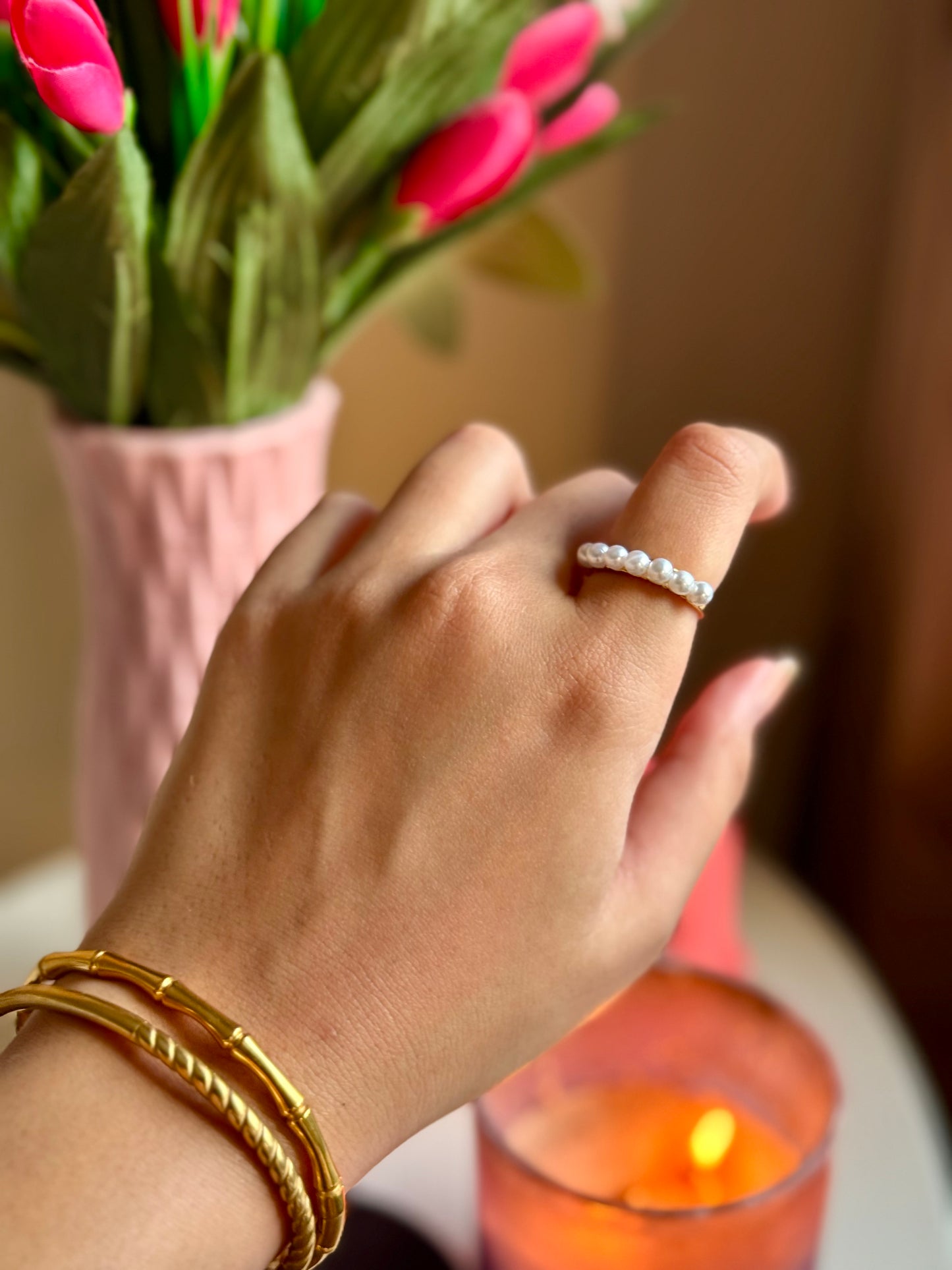 Kiyo pearl Tarnish proof Rings