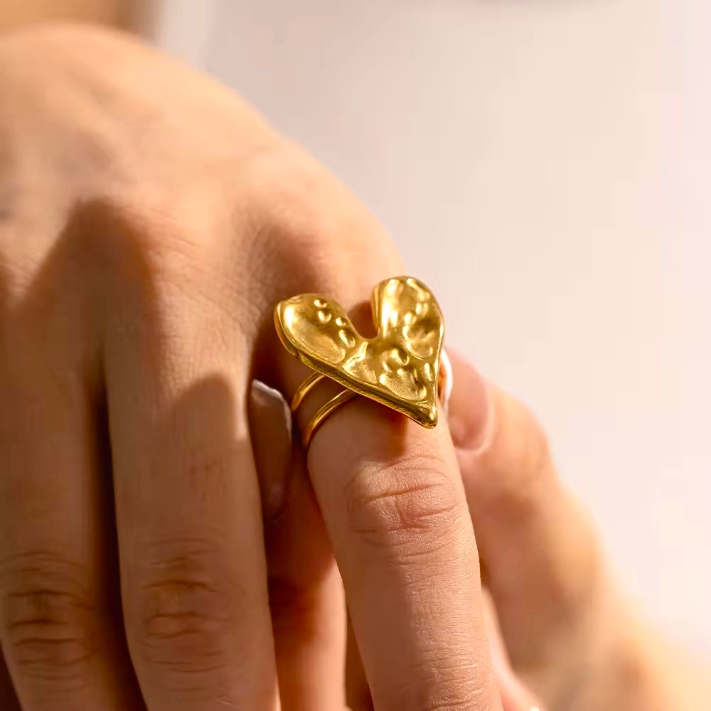 Heart me Ring 18k Gold Anti Tarnish