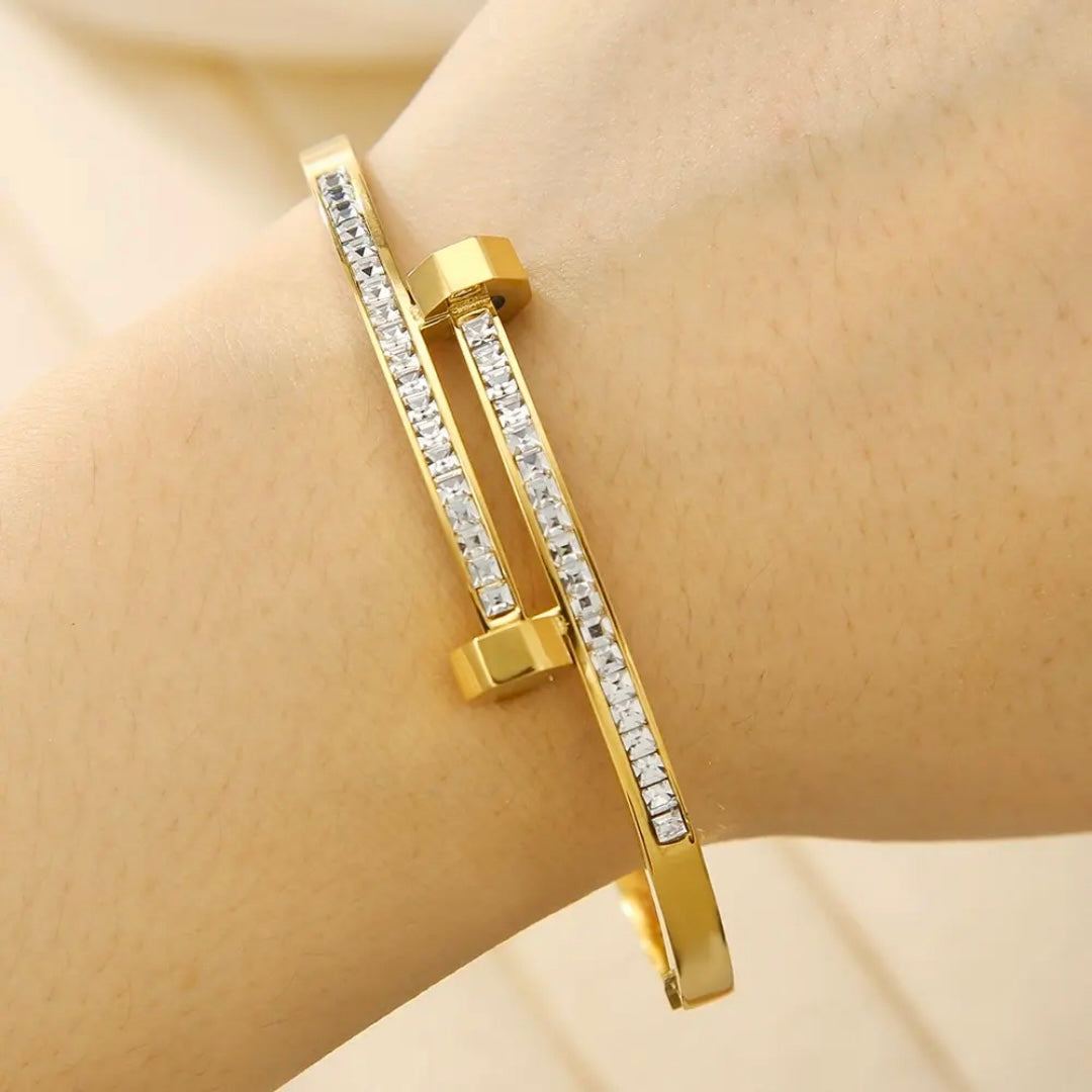 Nail embellished Bracelet Anti Tarnish