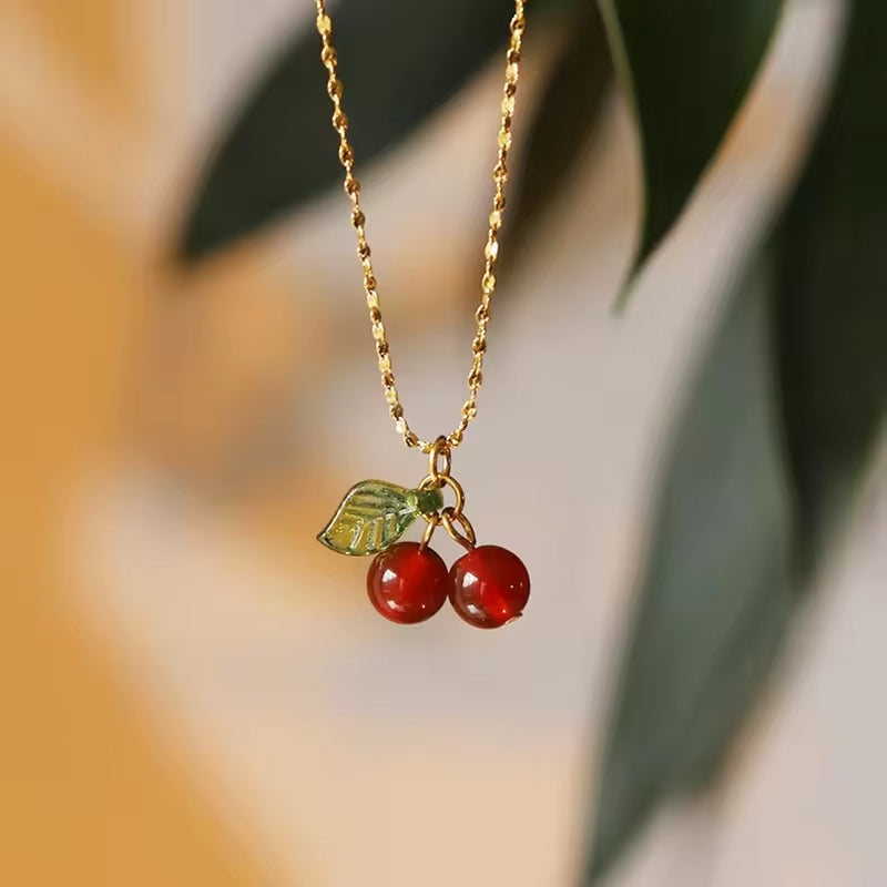 Cherry Necklace Anti Tarnish