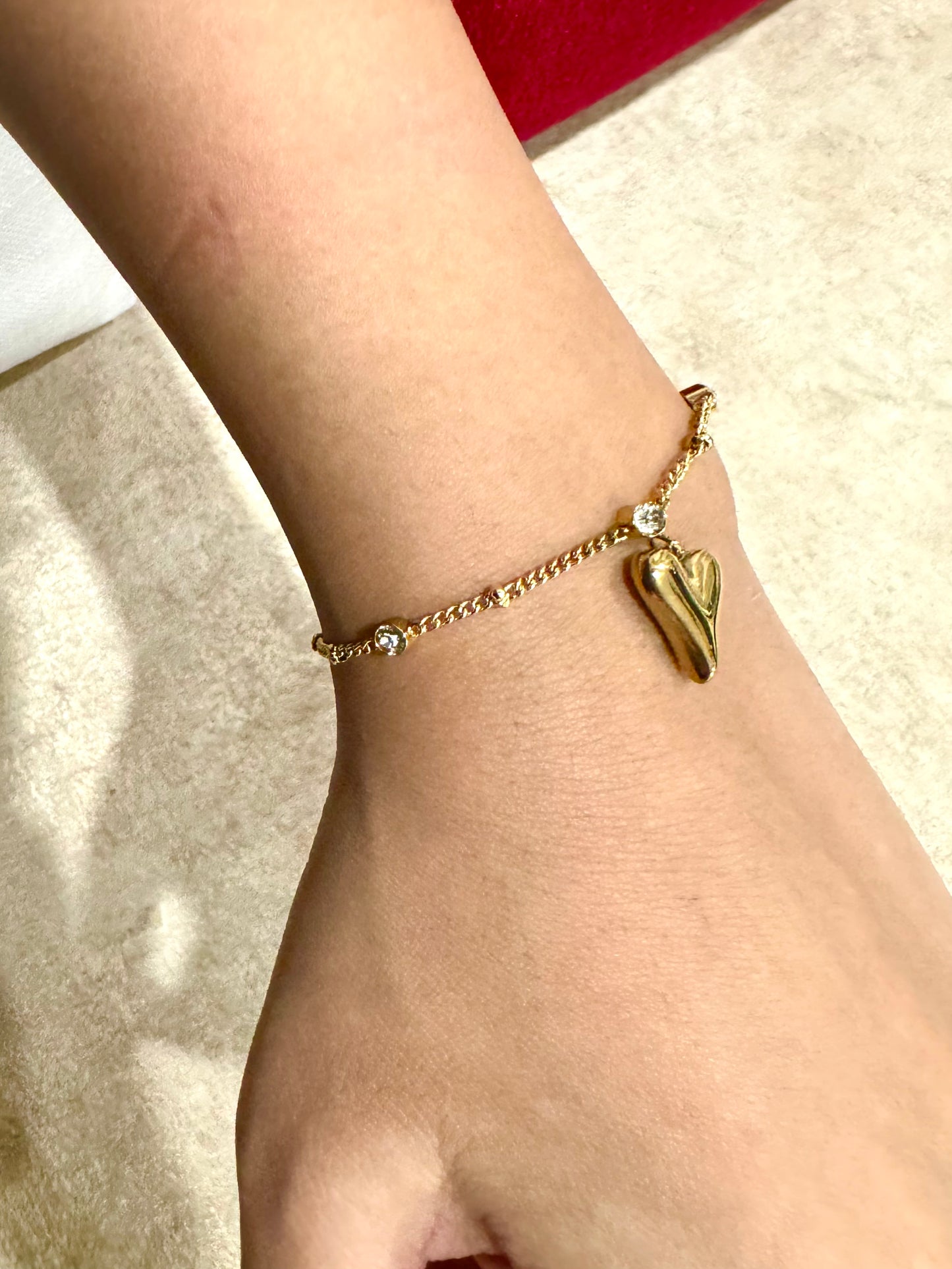 Hearty bracelet 18k Gold Anti Tarnish