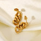 Mini chain Earrings 18k Gold Anti Tarnish