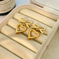 Heart Bow Earrings Anti Tarnish