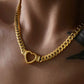 Sable heart Necklace 18k Gold Anti Tarnish