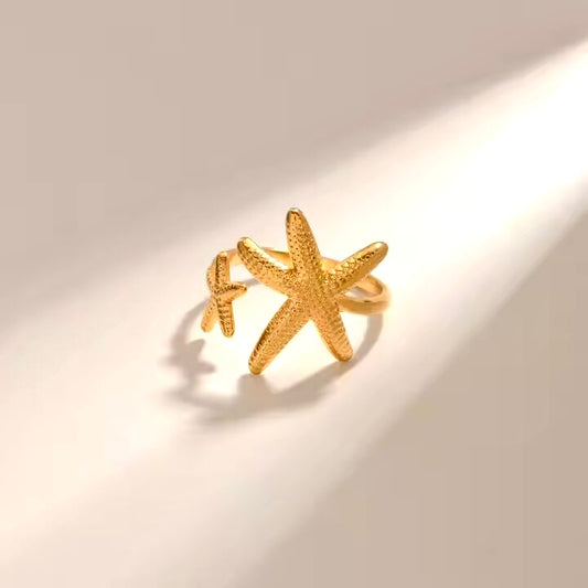 Summer Star ring 18k Gold Anti Tarnish