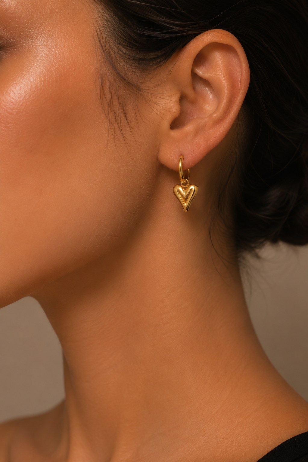 Unna Heart Earrings Tarnish free
