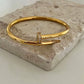 Nail embellished Bracelet 18k Gold Anti Tarnish