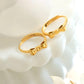 Mini bow rings 18k Gold Anti Tarnish