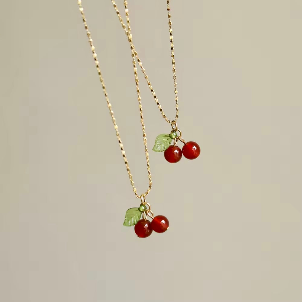 Cherry Necklace Anti Tarnish