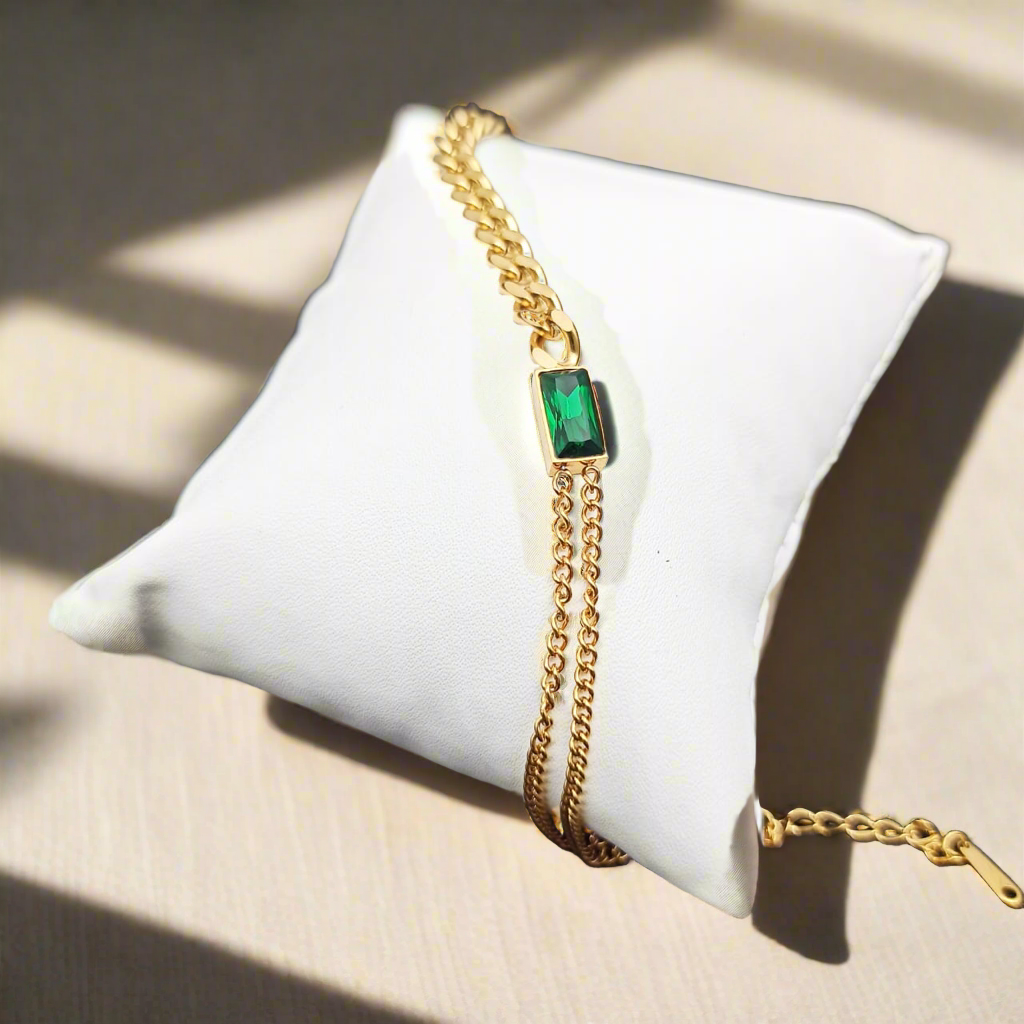 Miss green - Anti Tarnish layered premium necklace