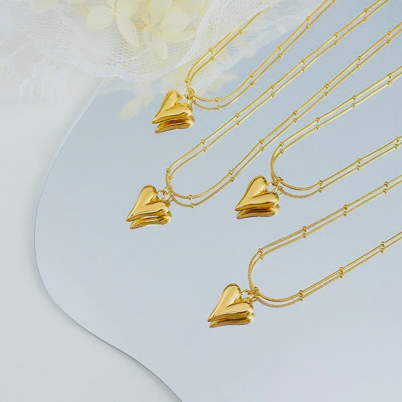 Unna heart Necklace 18k Gold Anti Tarnish