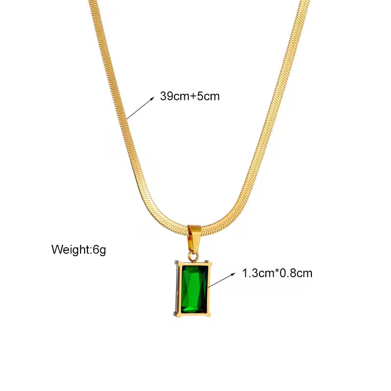 Amby Green embellished Necklace