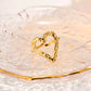 Wavey heart Ring 18k Gold Anti Tarnish