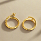 Spiral me -Tarnish proof 18k Gold stainless steel hoop earrings