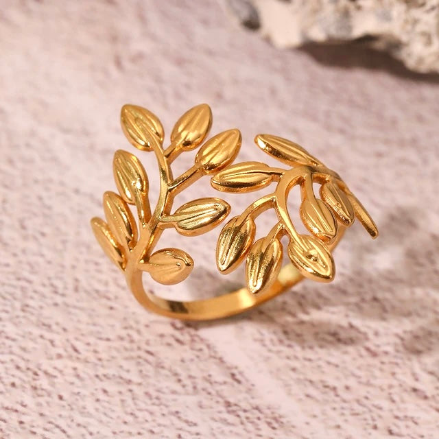 Flora Rings 18k Gold Anti Tarnish