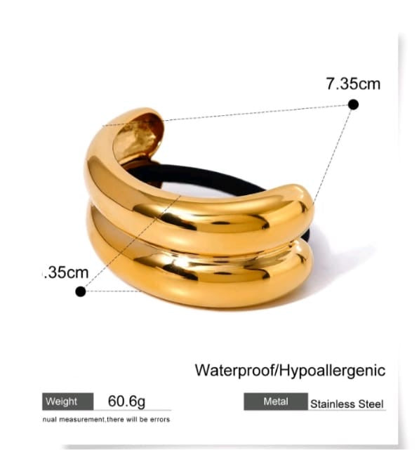 Ava Hair tie 18k Gold Anti Tarnish