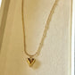 Ava Heart Necklace Earrings Set Anti Tarnish