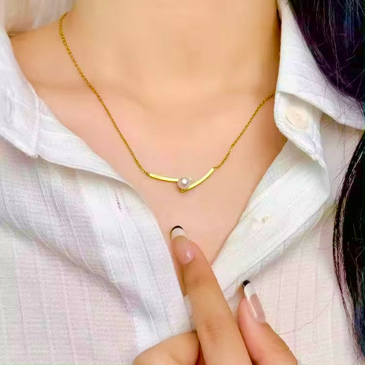 Rachel Pearl Necklace Anti Tarnish
