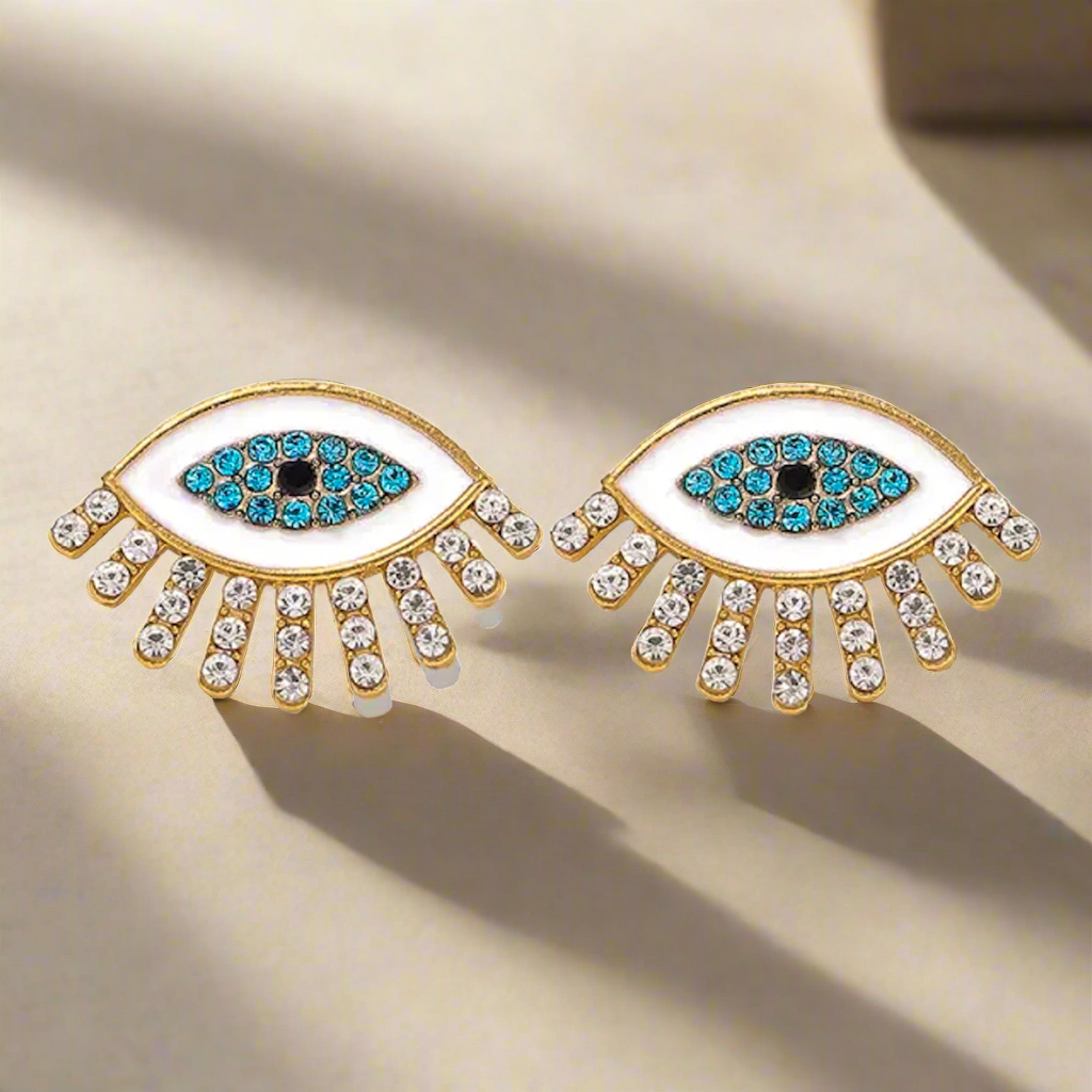 Evil eye earrings