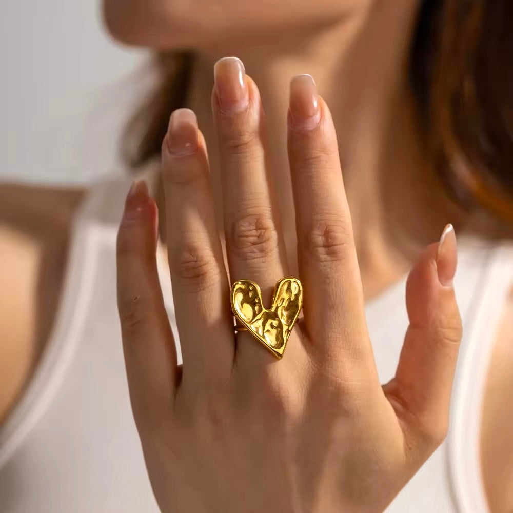 Heart me Ring 18k Gold Anti Tarnish