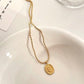 Rose pendant 18k Gold Anti Tarnish necklace