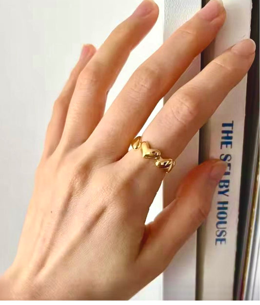 Selene Heart Rings Anti Tarnish