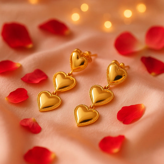 Gisele Heart dangling earrings