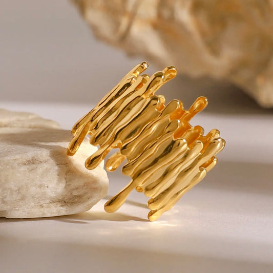 Sage 18k Gold Anti Tarnish Rings