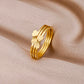 3 in 1 Rings 18k Gold Anti Tarnish