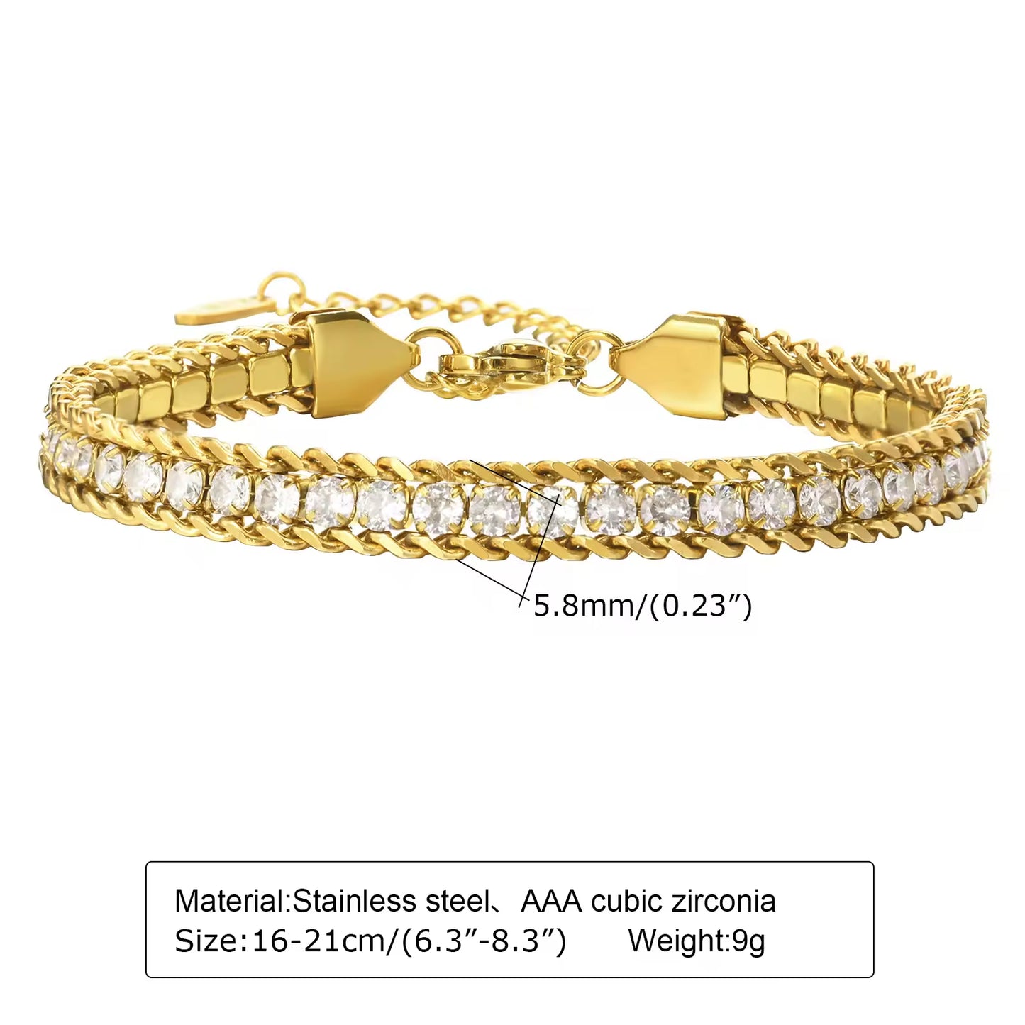 Tiara Bracelet 18k Gold Anti Tarnish