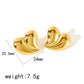 Hearty Earrings 18k Gold Anti Tarnish