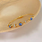 Evil eye Bangles bracelet 18k Gold Anti Tarnish