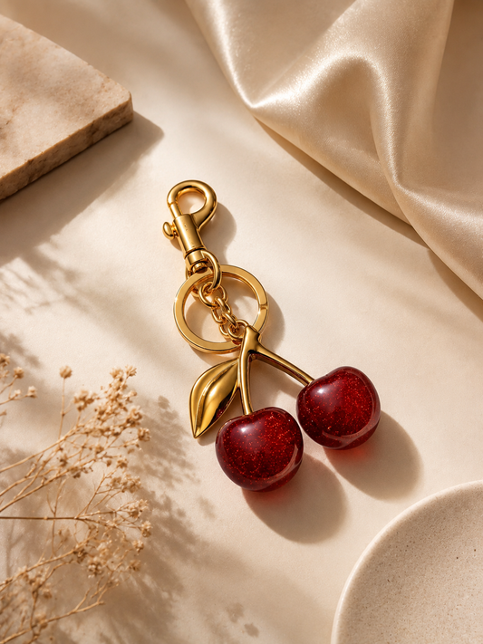 Cherry Red Bag charm