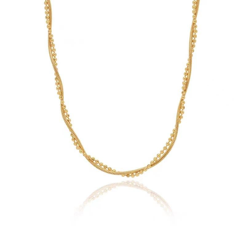 Twirled Necklace 18k Gold Anti Tarnish