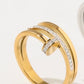 Nail embellished 18k Gold Anti Tarnish ring